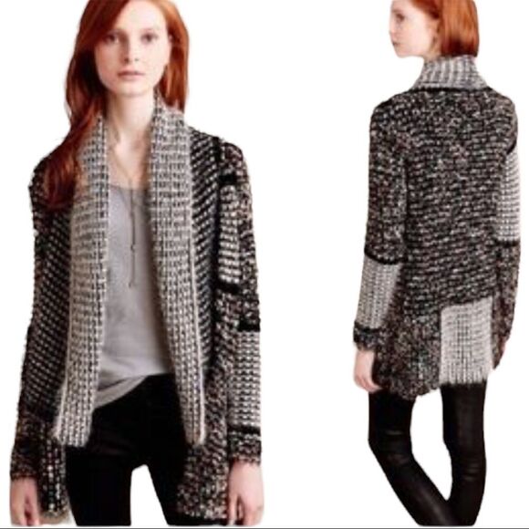 𝅺dor Dor Couture Shawled Confetti Fuzzy Cardigan Sz S